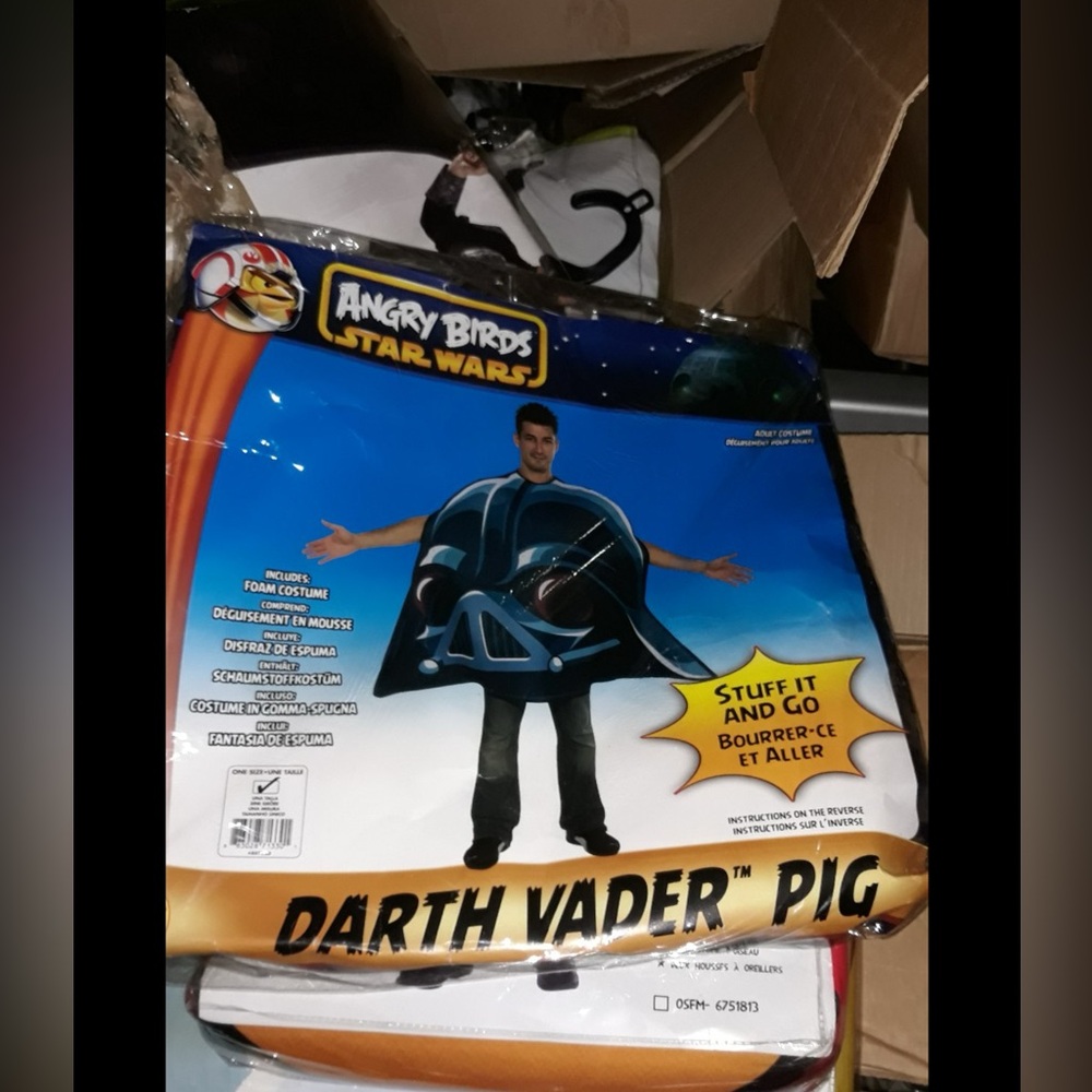 NEW Rovio Angry Birds STAR WARS DARK VADER PIG Adult OSFM NEW COSTUME